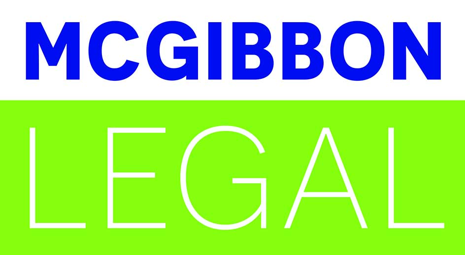 Mcgibbon Legal Logo with white top